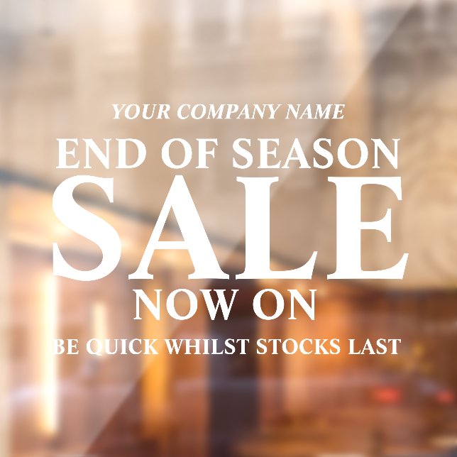 Retail sale store shop business signage white window cling (Sheet 2)