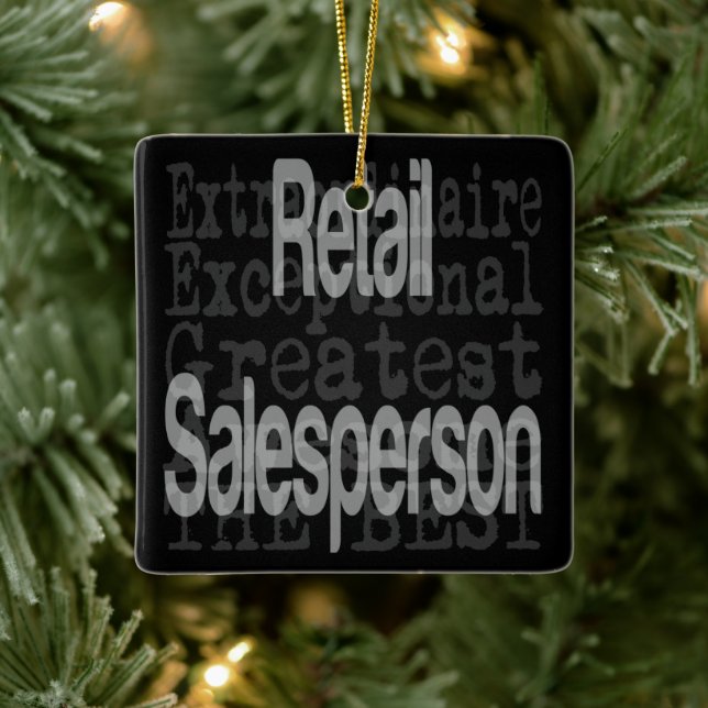 Retail Salesperson Extraordinaire Ceramic Ornament (Tree)