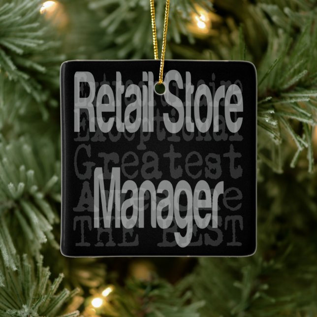 Retail Store Manager Extraordinaire Ceramic Ornament (Tree)