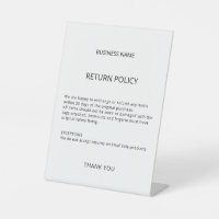 Retail Store Professional Return Policy
