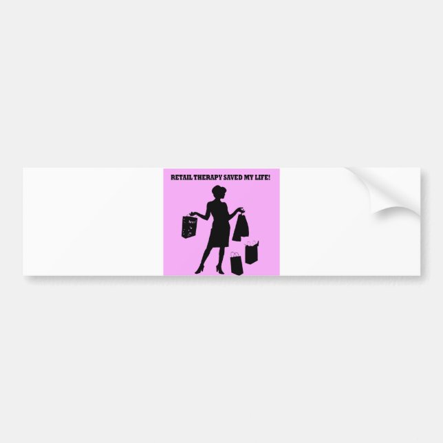 retail therapy bumper sticker (Front)