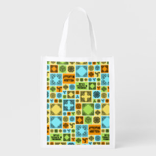 Retail Therapy In Progress Funny Orange & Green Grocery Bag