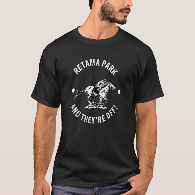 Retama Park Horse Racing Racer Equestrian Texas Us T-Shirt (Front)