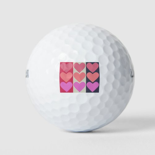 Reteo Hearts Hearts and Hearts Golf Balls