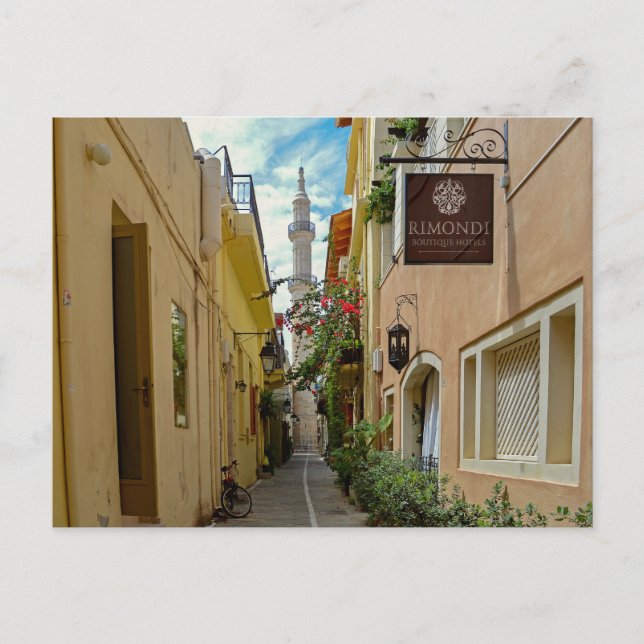 Rethymno Minaret Old Town Crete Postcard (Front)