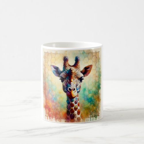 Reticulated Giraffe 240624AREF126 _ Watercolor Coffee Mug