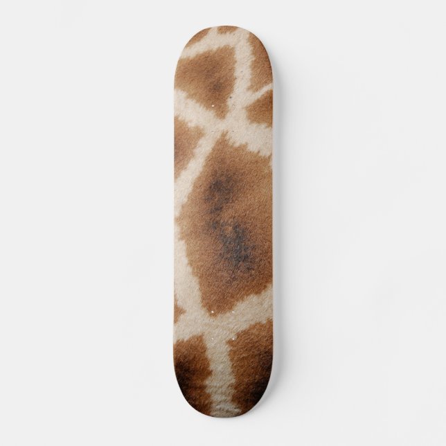Reticulated Giraffe Pattern Wild Animal Print Gift Skateboard Deck (Front)