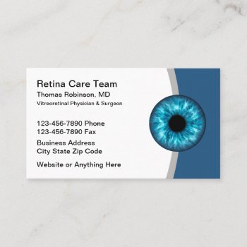Retinal Eye Vision Care Business Cards by Luckyturtle at Zazzle