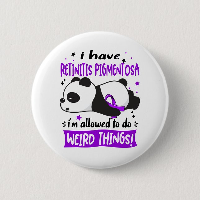 Retinitis Pigmentosa Awareness Month Ribbon Gifts Button (Front)