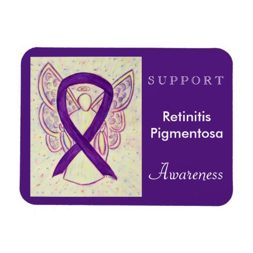 Retinitis Pigmentosa Awareness Ribbon Angel Magnet