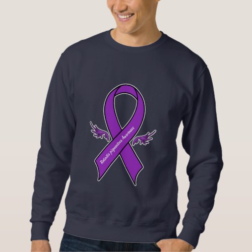 Retinitis pigmentosa Awareness Ribbon with Wings Sweatshirt