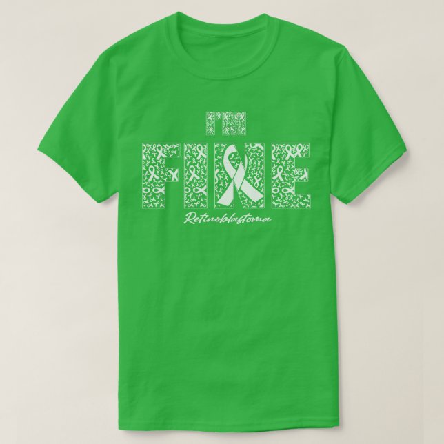 Retinoblastoma Awareness Fine Ribbons In This Fami T-Shirt (Design Front)