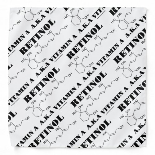 Retinol AKA Vitamin A Chemical Molecule Bandana