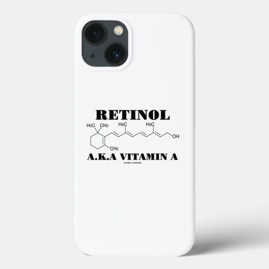 Retinol A.K.A. Vitamin A Chemical Molecule iPhone 13 Case