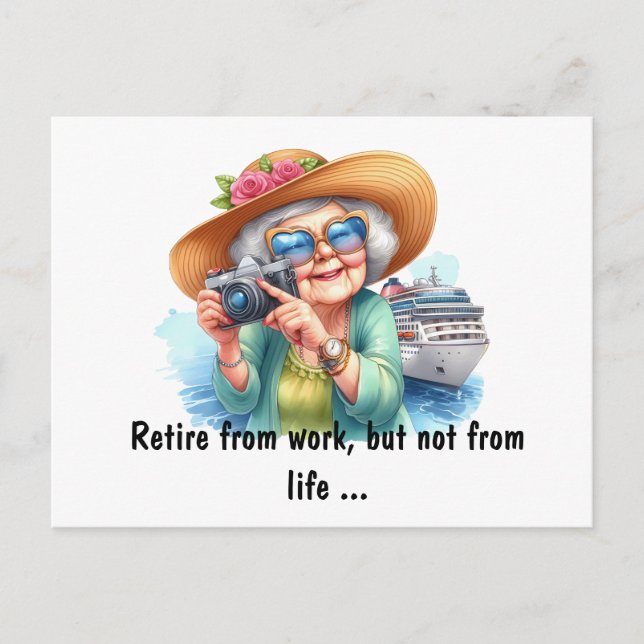 Retire From Work Postcard (Front)