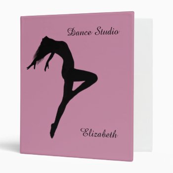 Retire Silhouette Personalized Dance Binder by elizme1 at Zazzle