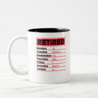 Retired 2020 Schedule Retirement Gifts Two-Tone Coffee Mug