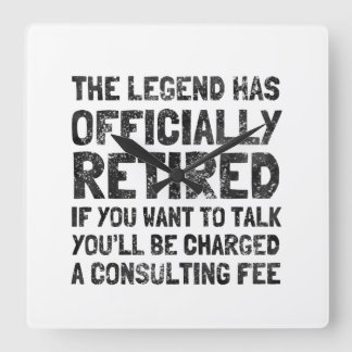 Retired 2020 square wall clock