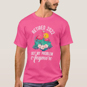 Retired 2022 Retirement Flamingo Floral Costume T-Shirt