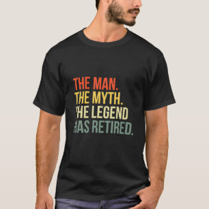 Retired 2022 The Man Legend Has Retired Retro T-Shirt