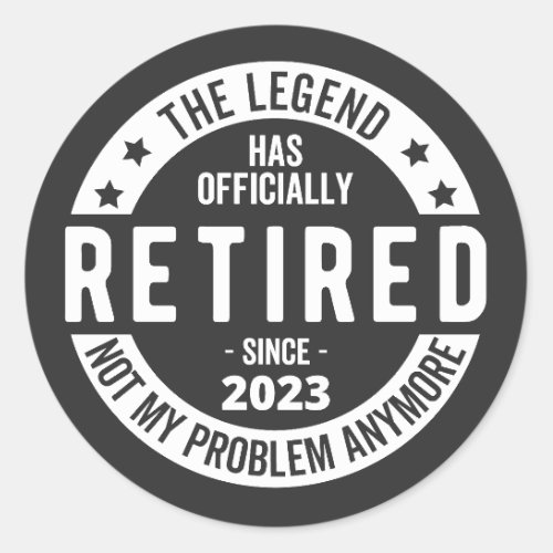 retired 2023 classic round sticker