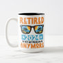 Retired 2024 Not My Problem Anymore Retirement Two-Tone Coffee Mug