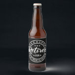 Retired 2025 Not My Problem Anymore Retirement Beer Bottle Label<br><div class="desc">The "Retired 2025 Not My Problem Anymore Retirement" brings a humorous twist to celebrating retirement for men and women. This playful design marks the milestone of stepping into a new, relaxed chapter of life with a touch of fun. Perfect for those retiring in 2025, this design lets you embrace retirement...</div>