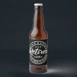 Retired 2025 Not My Problem Anymore Retirement Beer Bottle Label<br><div class="desc">The "Retired 2025 Not My Problem Anymore Retirement" brings a humorous twist to celebrating retirement for men and women. This playful design marks the milestone of stepping into a new, relaxed chapter of life with a touch of fun. Perfect for those retiring in 2025, this design lets you embrace retirement...</div>