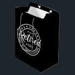 Retired 2025 Not My Problem Anymore Retirement Medium Gift Bag<br><div class="desc">The "Retired 2025 Not My Problem Anymore Retirement" brings a humorous twist to celebrating retirement for men and women. This playful design marks the milestone of stepping into a new, relaxed chapter of life with a touch of fun. Perfect for those retiring in 2025, this design lets you embrace retirement...</div>