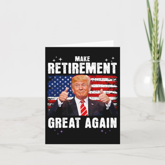 Retired 2025 Retirement 2025 Retiring 2025 Trump G Card (Front)
