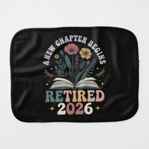 retired 2026 a new chapter begins baby burp cloth