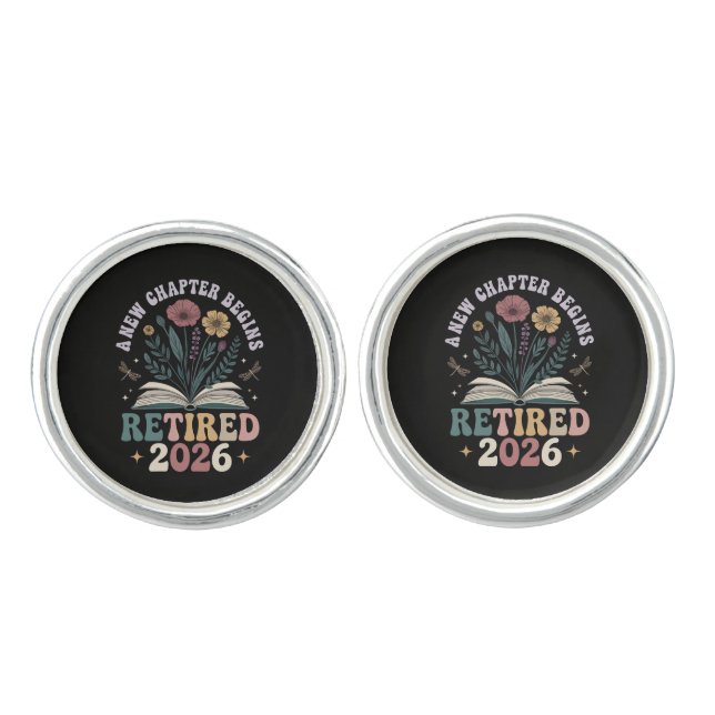 Retired 2026 A New Chapter Begins Cufflinks (Front)