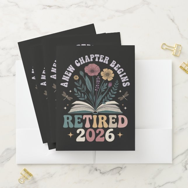 Retired 2026 A New Chapter Begins Pocket Folder (In Situ)