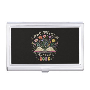 Retired 2026 A New Chapter Begins Retirement Business Card Case