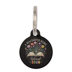 Retired 2026 A New Chapter Begins Retirement Pet ID Tag