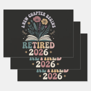 Retired 2026 A New Chapter Begins Wrapping Paper Sheets