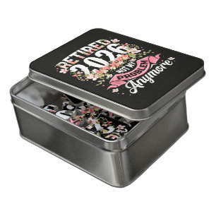 Retired 2026 Not My Problem Anymore Floral Jigsaw Puzzle
