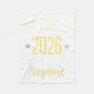 Retired 2026 Not My Problem Anymore Mom Vacation Fleece Blanket