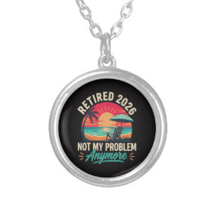 Retired 2026 Not My Problem Anymore Silver Plated Necklace