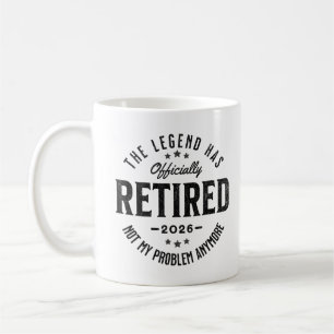 Retired 2026 not My Problem Anymore Vintage Retro Coffee Mug
