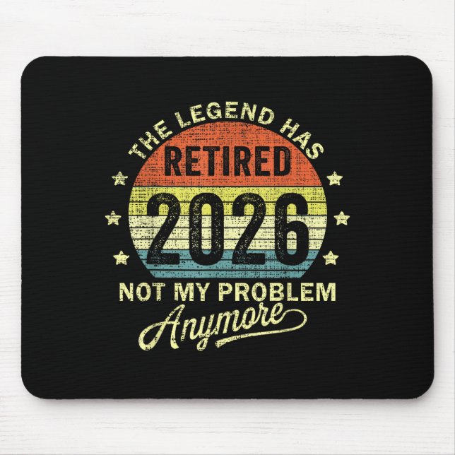 Retired 2026 Retirement 2026  Mouse Pad (Front)