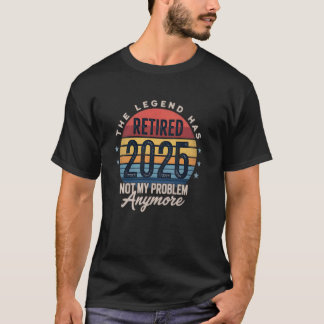 Retired 2026 Retro Vintage Retirement Not My Probl T-Shirt