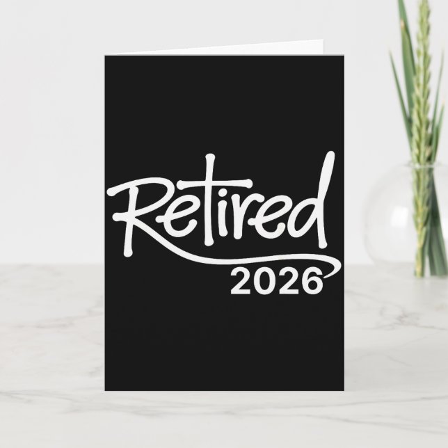 Retired 2026 Vintage Christian Retirement Party  Card (Front)