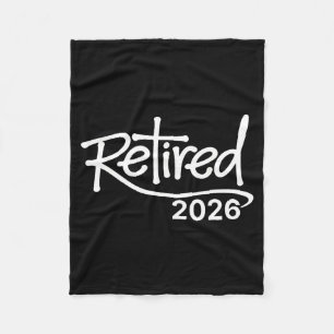 Retired 2026 Vintage Christian Retirement Party Fleece Blanket