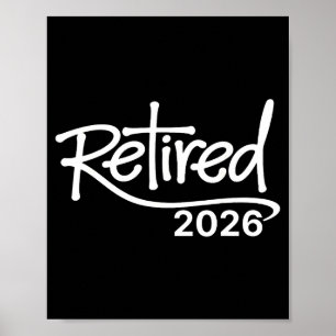 Retired 2026 Vintage Christian Retirement Party Poster