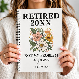 Retired 2027 Personalized Retirement Gifts Women Notebook