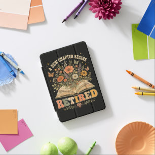 Retired A New Chapter Begins Retro Floral Book iPad Mini Cover