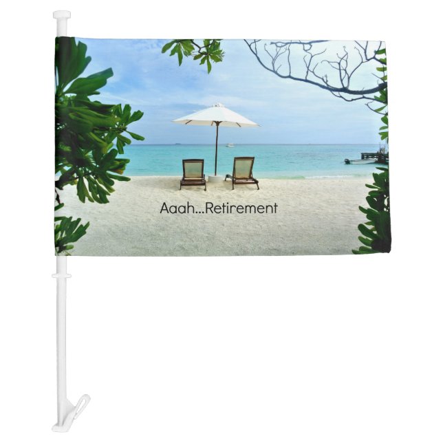 Retired - Aaah...Retirement Car Flag (Front)
