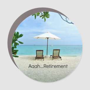 Retired - Aaah...Retirement Car Magnet