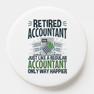 Retired Accountant Funny CPA Retirement Happier PopSocket